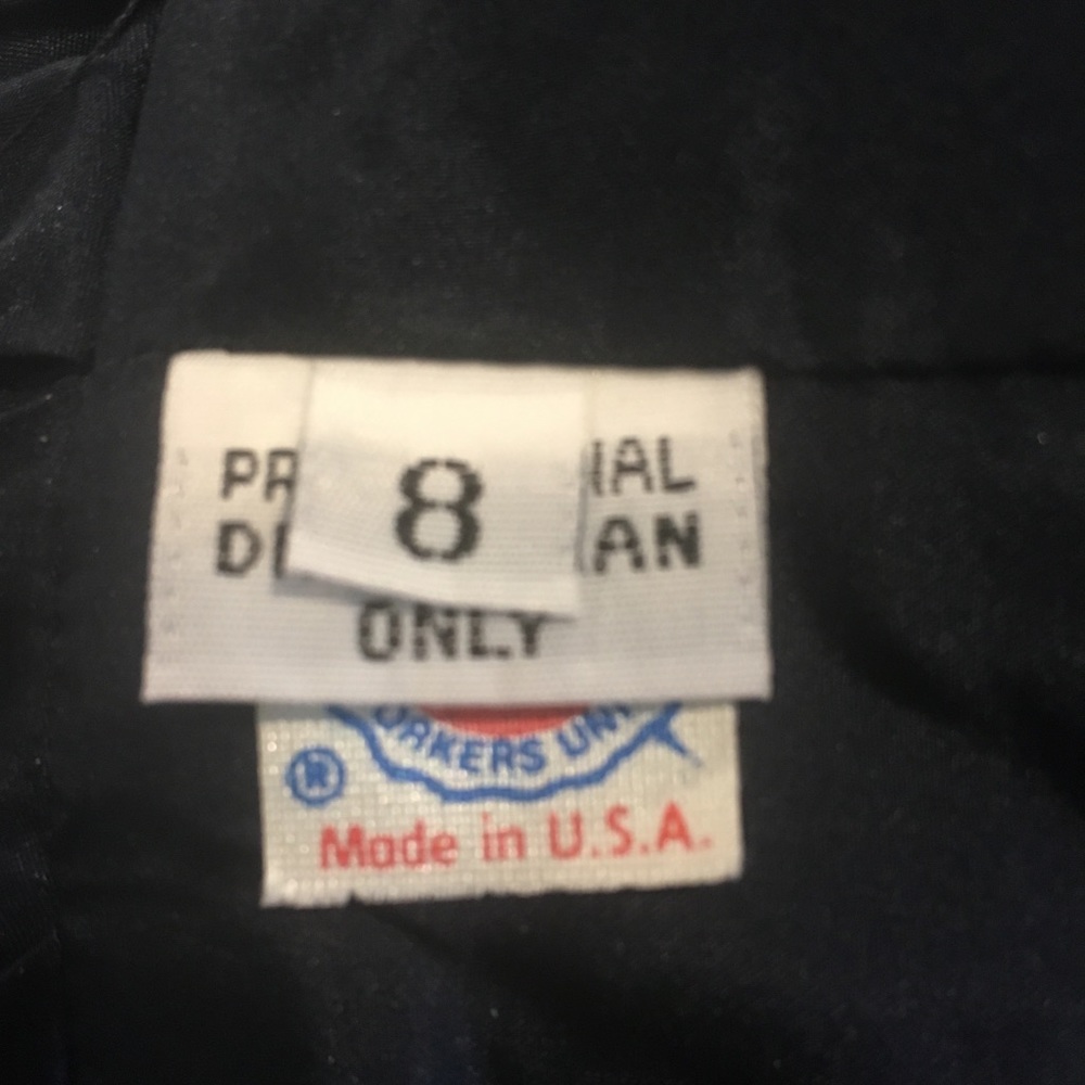 VINTAGE Carolyne Roehm for Sax 5th Avenue Navy Double Breasted Dress Coat - Picture 9 of 10